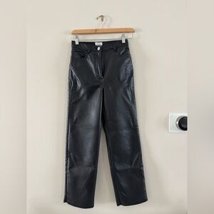 Aritzia Black Straight Leg Melina Pants